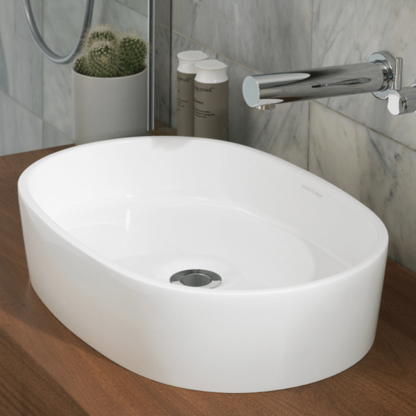 V+A Ios 54 White Gloss Counter Top Basin 362x540x125mm_Stiles_Lifestyle_Image