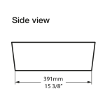 V+A Ios 80 White Gloss Counter Top Basin 432x810x147mm_Stiles_TechDrawing_Image2