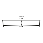 V+A Ios 80 White Gloss Counter Top Basin 432x810x147mm_Stiles_TechDrawing_Image3