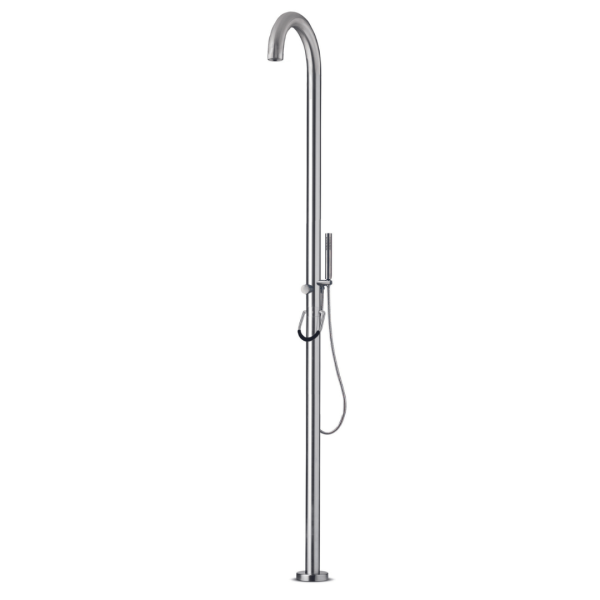 Jee-O Original 02 Brushed Stainless Steel Freestanding Shower and Hand Shower_Stiles_Product_Image