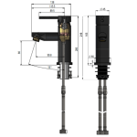 MB02PD Meir Round Matt Black Paddle Basin Mixer_Stiles_TechDrawing_Image