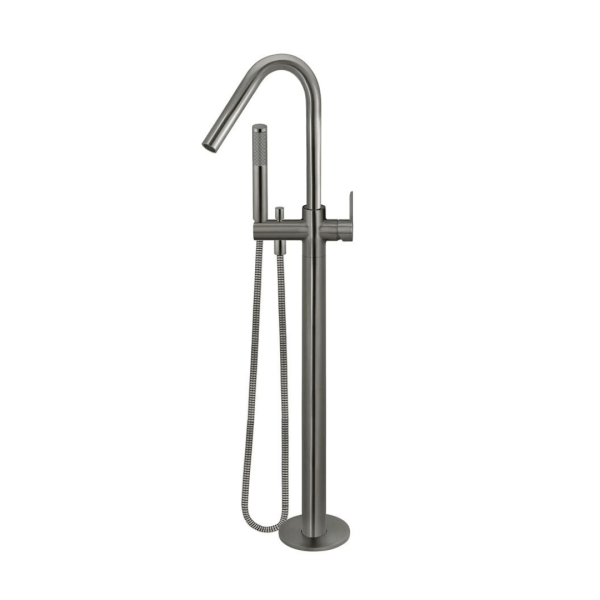 MB09PD-PVDGM Meir Round Gun Metal Freestanding Bath Spout and Hand Shower_Stiles_Product_Image