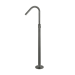 MB09PN-PVDGM Meir Round Gun Metal Pinless Freestanding Bath Spout and Hand Shower_Stiles_Product_Image 2