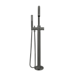 MB09PN-PVDGM Meir Round Gun Metal Pinless Freestanding Bath Spout and Hand Shower_Stiles_Product_Image 3