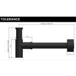 MP05-R Meir Round Matt Black Bottle Trap_Stiles_TechDrawing_Image 2