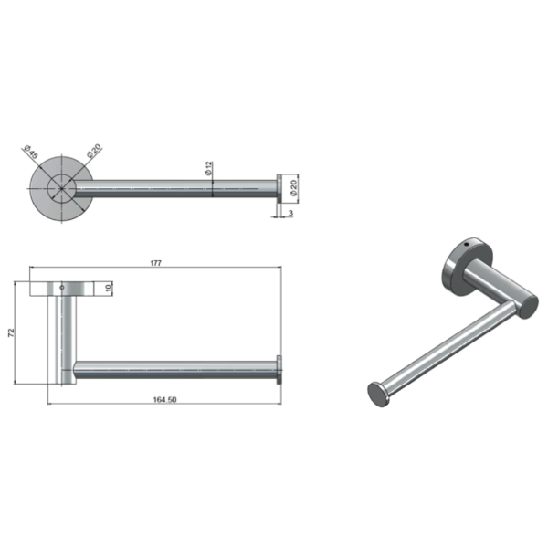 MR02-R-C Meir Round Toilet Roll Holder_Stiles_TechDrawing_Image