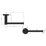 MR02-R-PVDGM Meir Round Gun Metal Toilet Roll Holder_Stiles_TechDrawing_Image