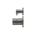 MW07TSPN-FIN-PVDGM Meir Round Gun Metal Pinless Diverter Mixer_Stiles_Product_Image 2