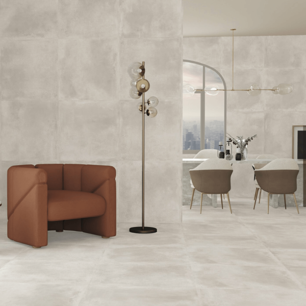 AB Tiles Industrial Hall Greige Natural Rectified 1200x1200mm_Stiles_Lifestyle_Image