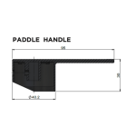 MK03PD Meir Round Matt Black Paddle Handle Kitchen Mixer_Stiles_TechDrawing_Image 2