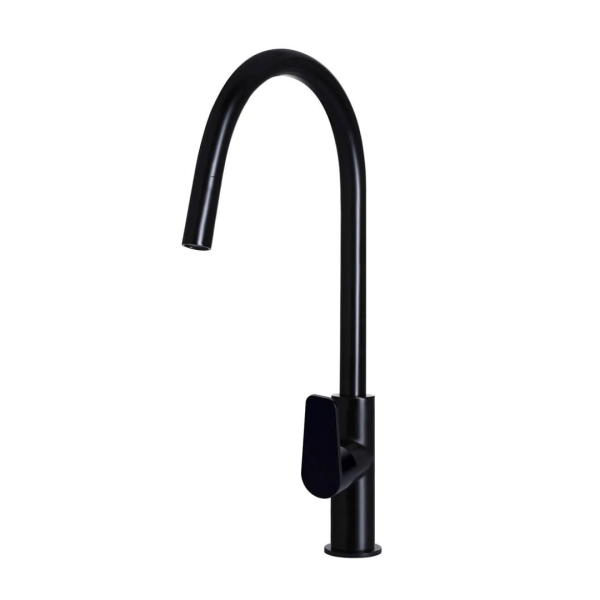 MK17PD Meir Piccola Round Matt Black Paddle Handle Pull Out Kitchen Mixer_Stiles_Product_Image