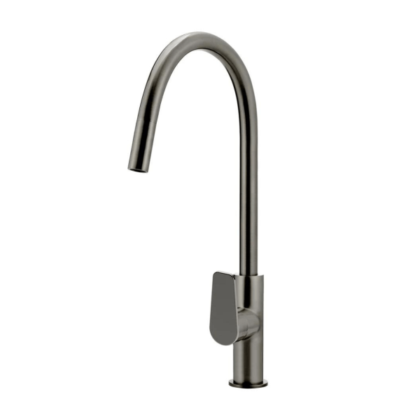 MK17PD-PVDGM Meir Piccola Round Gun Metal Paddle Handle Pull Out Kitchen Mixer_Stiles_Product_Image