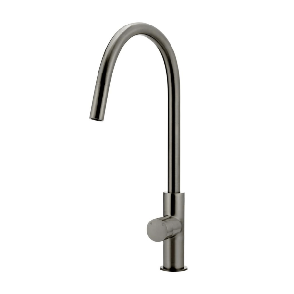 MK17PN-PVDGM Meir Piccola Round Gun Metal Pinless Handle Pull Out Kitchen Mixer_Stiles_Product_Image