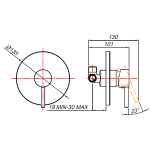 MT1S000 Blutide Moon Brushed SS Concealed Shower Mixer_Stiles_TechDrawing_Image