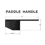 Meir Round Paddle Handle Gun Metal Diverter Mixer_Stiles_TechDrawing_Image3