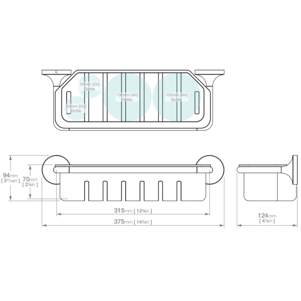 2620 Liquid Red Felicity Chrome and White Shower Rack_Stiles_TechDrawing_Image