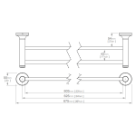 2682 Liquid Red Felicity Double Towel Rail 650mm_Stiles_TechDrawing_Image