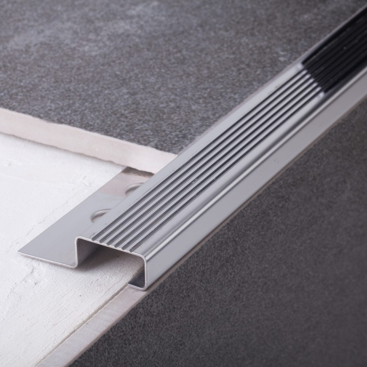 DSS-NOS12.202 Tile & Floor Care Decoline Polished Silver Stair Nosing 12mm_Stiles_Lifestyle_Image