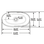 VB-SER-55-MSM-IO V&A SEROS 55 Matt White Counter Top Basin 300x549x160mm_Stiles_TechDrawing_Image