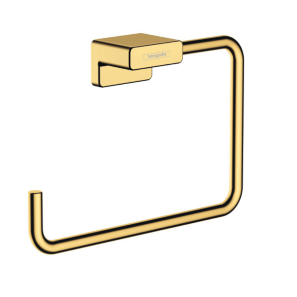 41754990 Hansgrohe AddStoris Polished Gold Optic Towel Ring_Stiles_Product_Image