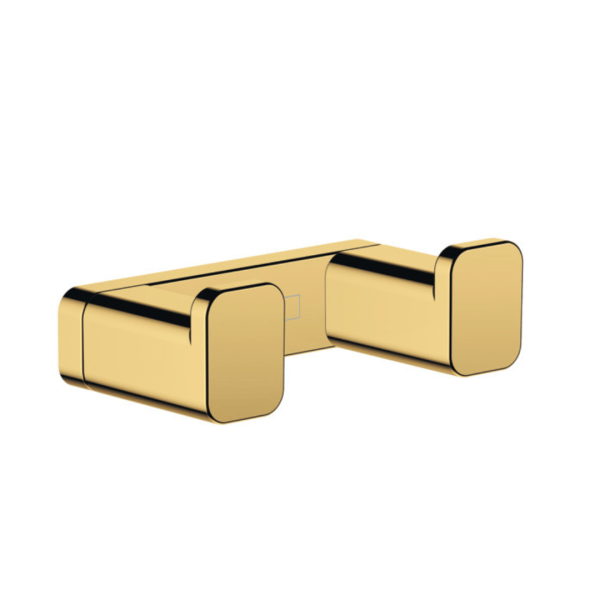 41755990 Hansgrohe AddStoris Polished Gold Optic Double Towel Hook_Stiles_Product_Image