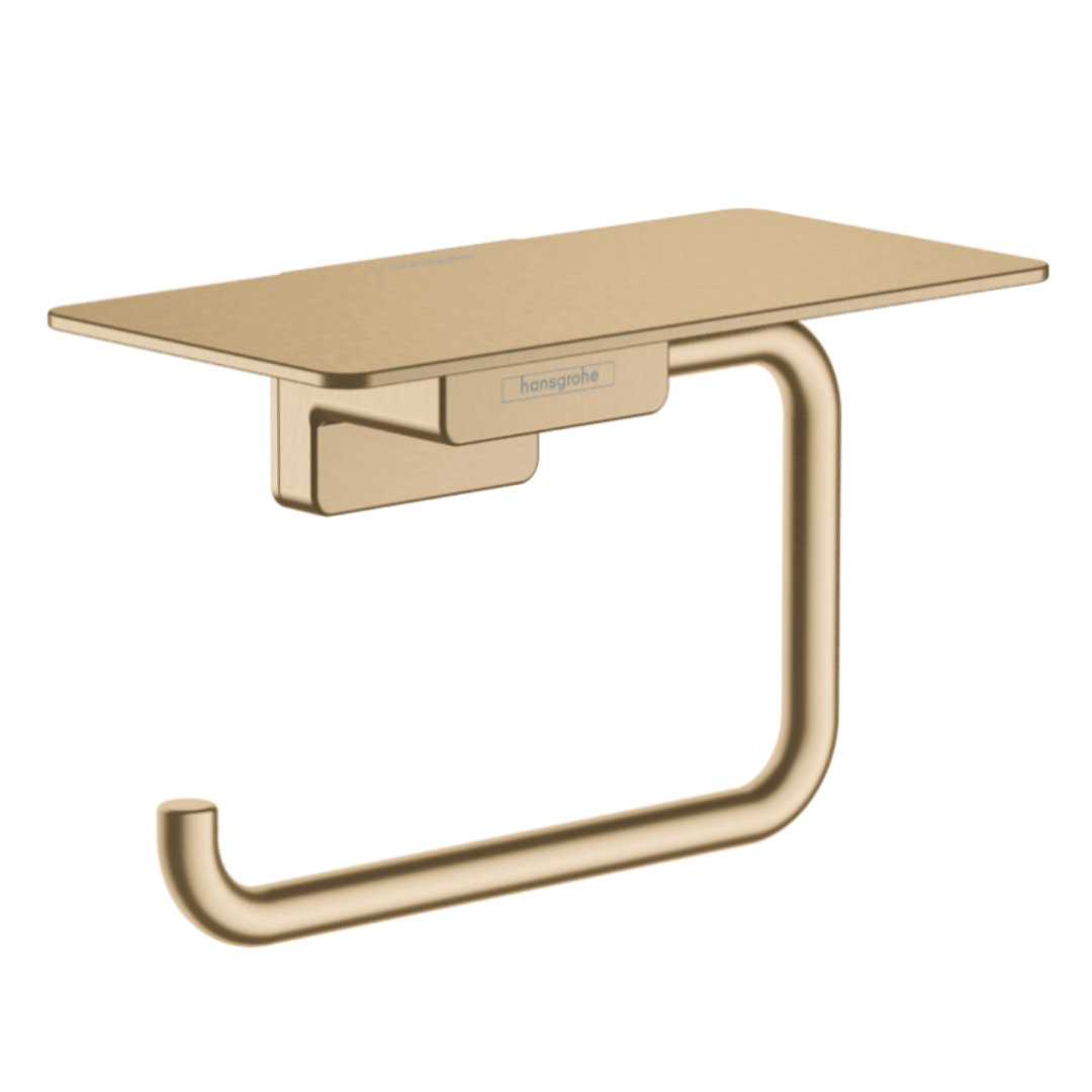 Hansgrohe AddStoris Brushed Bronze Paper Holder (With Shelf) - Stiles