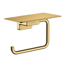 41772990 Hansgrohe AddStoris Polished Gold Optic Roll Holder with Shelf_Stiles_Product_Image