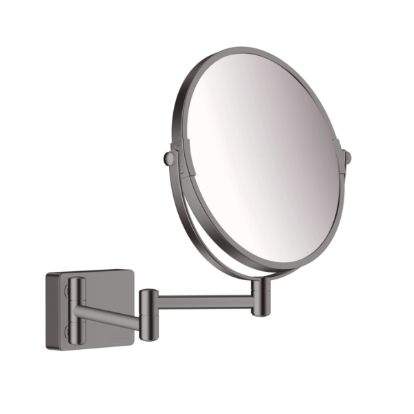 41791340 Hansgrohe AddStoris Brushed Black Chrome Shaving Mirror_Stiles_Product_Image