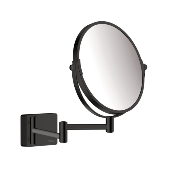 41791670 Hansgrohe AddStoris Matt Black Shaving Mirror_Stiles_Product_Image