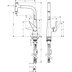 72821003 Hansgrohe Talis Select M51 Sink Mixer 300_Stiles_TechDrawing_Image