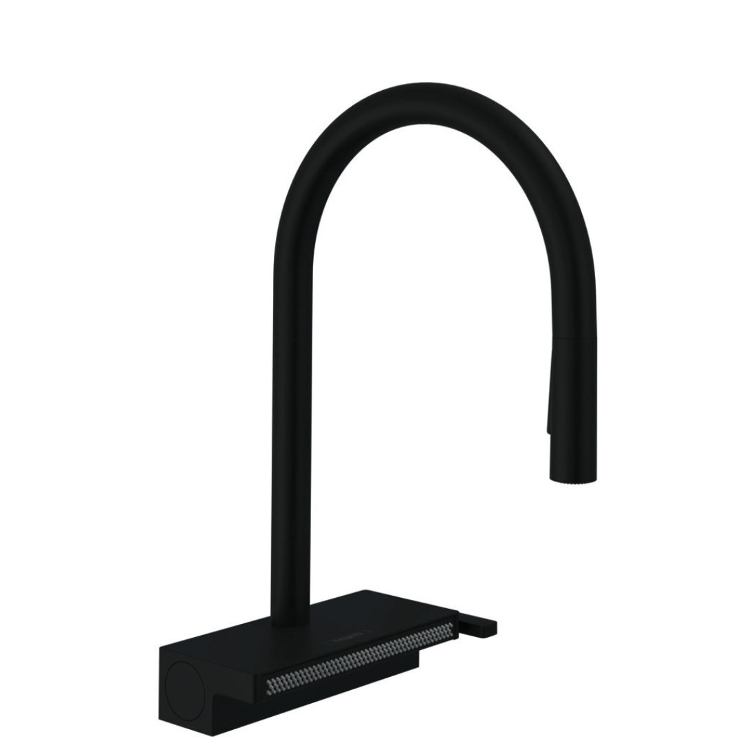 Hansgrohe Aquno Select M81 Matt Black Sink Mixer 170mm - Stiles