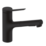 74800673 Hansgrohe Zesis M33 Matt Black Pull Out Kitchen Mixer 150_Stiles_Product_Image