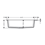 Hansgrohe S51 Concrete Grey Drop-On Sink 510x770x205mm_Stiles_TechDrawing_Image2