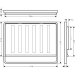 40962800 Hansgrohe F17 Mobile Drainboard_Stiles_TechDrawing_Image