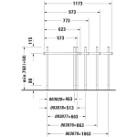 0030761 Duravit Happy D2 Metal Console 973mm_Stiles_TechDrawing_Image