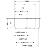 0030761 Duravit Happy D2 Metal Console 973mm_Stiles_TechDrawing_Image2