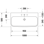 231810 Duravit Happy D2 Basin 1000x505x170mm_Stiles_TechDrawing_Image2