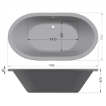 B0000015 Luximo ASP Valencia Oval Built-in Bath BM23 1790x950x470mm_Stiles_TechDrawing_Image