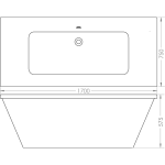 B0000079 Luximo ASP Augusta Freestanding Skirted Bath 1700x755x565mm_Stiles_TechDrawing_Image