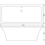 B0000080 Luximo ASP Belize Freestanding Skirted Bath 1800x800x595mm_Stiles_TechDrawing_Image