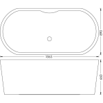 B0000183 Luximo ASP Prague One Piece Freestanding Bath 1865x890x660mm_Stiles_TechDrawing_Image