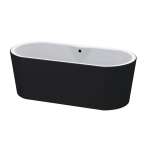 B0000185 Luximo ASP Prague Matt Black One Piece Freestanding Bath 1865x890x660mm_Stiles_Product_Image