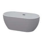 B0000197 Lumino ASP Zala Matt Grey One Piece Freestand Seamless Bath 1440x750x585mm_Stiles_Product_Image