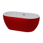 B0000198 Lumino ASP Zala Red One Piece Freestand Seamless Bath 1440x750mm_Stiles_Product_Image