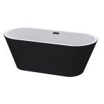 B0000265 Luximo ASP Malo Matt Black One Piece Freestanding Seamless Bath 1705x800x580mm_Stiles_Product_Image