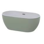 B0000311 Lumino ASP Zala Sage Green One Piece Freestand Seamless Bath 1440x750x585mm_Stiles_Product_Image