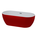 B0000315 Luximo ASP Cowley Red One Piece Freestanding Bath 1620x730x580mm_Stiles_Product_Image