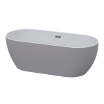 B0000316 Luximo ASP Cowley Silver One Piece Freestanding Bath 1620x730x580mm_Stiles_Product_Image