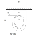 BA0108A Diplomat wall hung bidet_Stiles_TechDrawing_Image