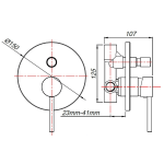 Blutide Neo Concealed Diverter Mixer_Stiles_TechDrawing_Image